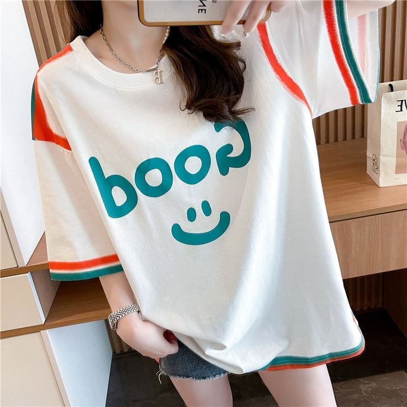 期間限定 プリント全2色 カジュアル 半袖Tシャツ カットソー ＜S-8603＞