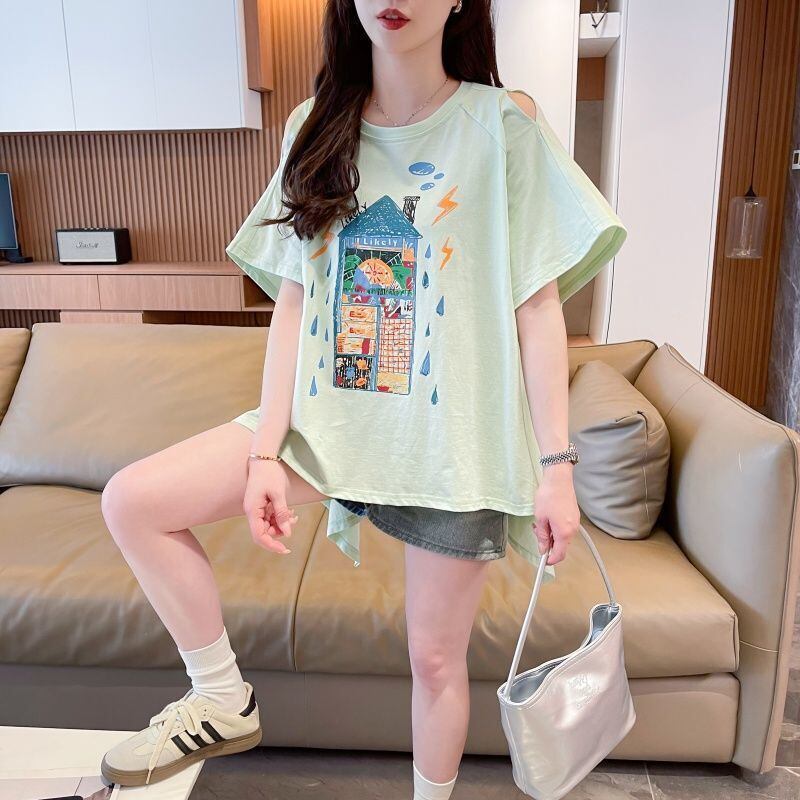 売れ筋 早い者勝ち 絶対流行 カジュアル 2色選択 Tシャツ<S-11444>