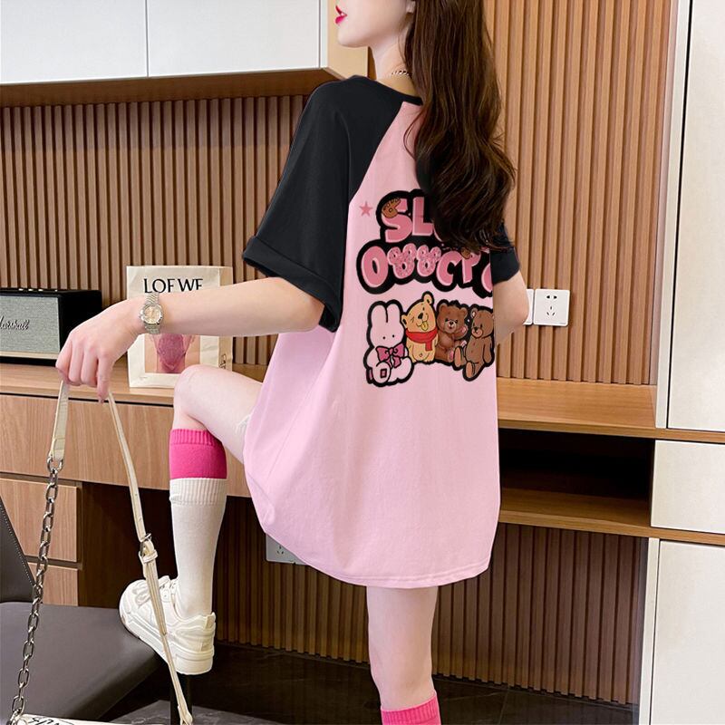 おすすめ 切り替え 定番シンプル プリント 4色選択 半袖Tシャツ＜S-8583＞