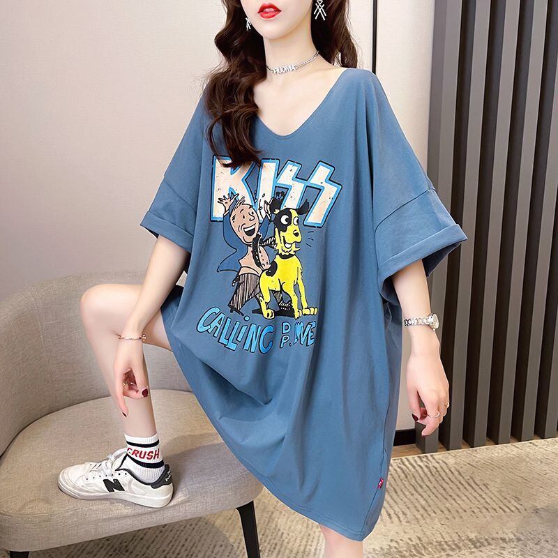 ファッション ゆったり プリント 全4色 半袖 Tシャツ＜S-11518＞