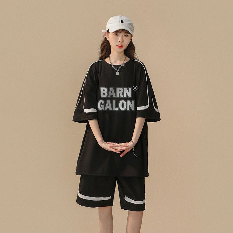 大好評 ファッション カジュアル ルーズ半袖Ｔシャツⅹパンツセット<S-6539>