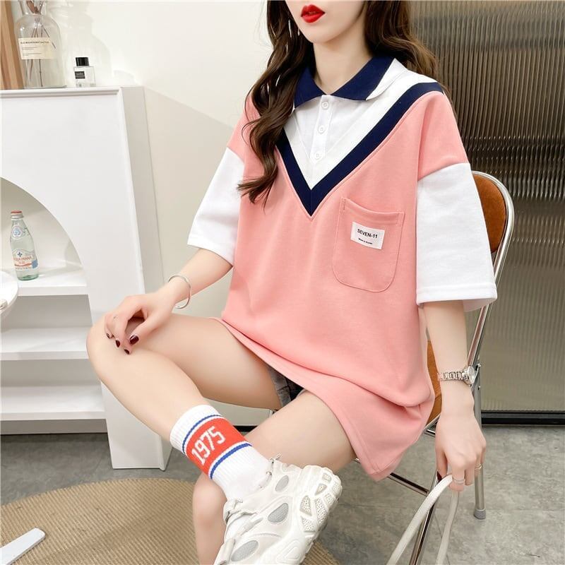 着心地抜群 切り替え 女性力を高める Tシャツ カットソー＜S-3299＞