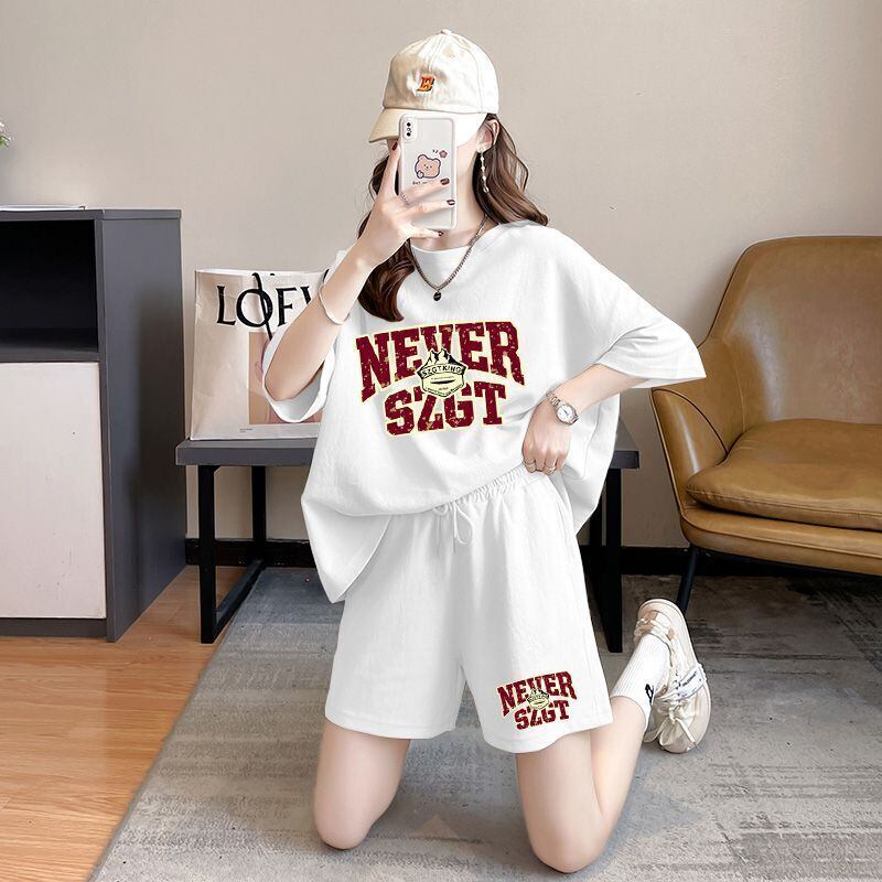 売り切れ必至 プリント カジュアル 半袖Ｔシャツⅹパンツセット全2色 <S-8549>