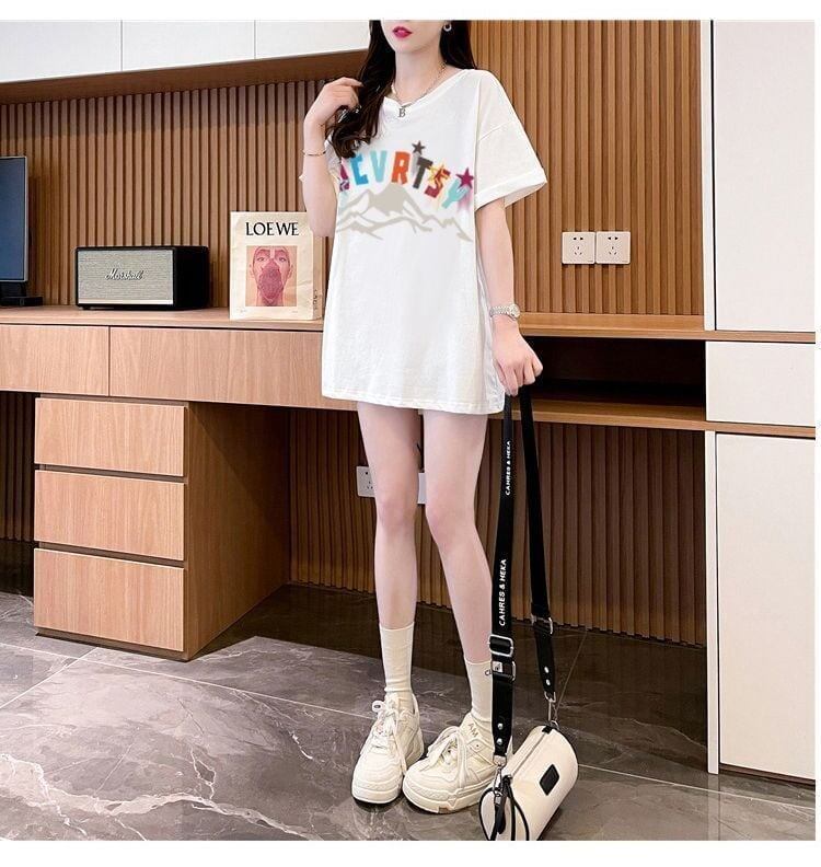 デザイン性と素材感を兼ね備えたゆったり半袖Tシャツ<S-2948>
