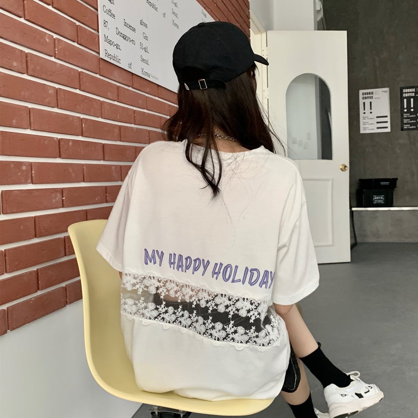 オシャレ度満点 切り替え 一目惚れ プリント Tシャツ カットソー＜S-3560＞