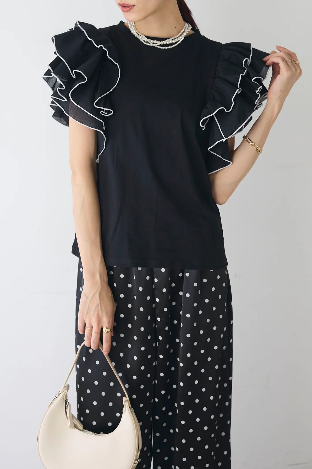 美人度アップ 早い者勝ち 大人可愛い カジュアル 共2色 Tシャツ<S-12149>