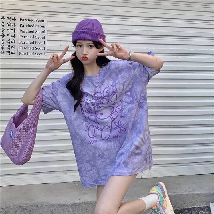 期間限定 個性派 超人気 絞り染め ゆったり 3種選択可 半袖 Tシャツ＜S-8773＞