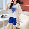 スタイリッシュ 切り替え 一目惚れ Tシャツ＋ショートパンツ セットアップ＜S-3614＞