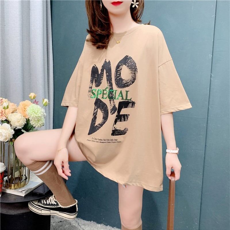 オシャレ度満点 切り替え 好感度満載 プリント Tシャツ カットソー＜S-3672＞