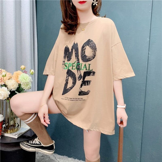 オシャレ度満点 切り替え 好感度満載 プリント Tシャツ カットソー＜S-3672＞