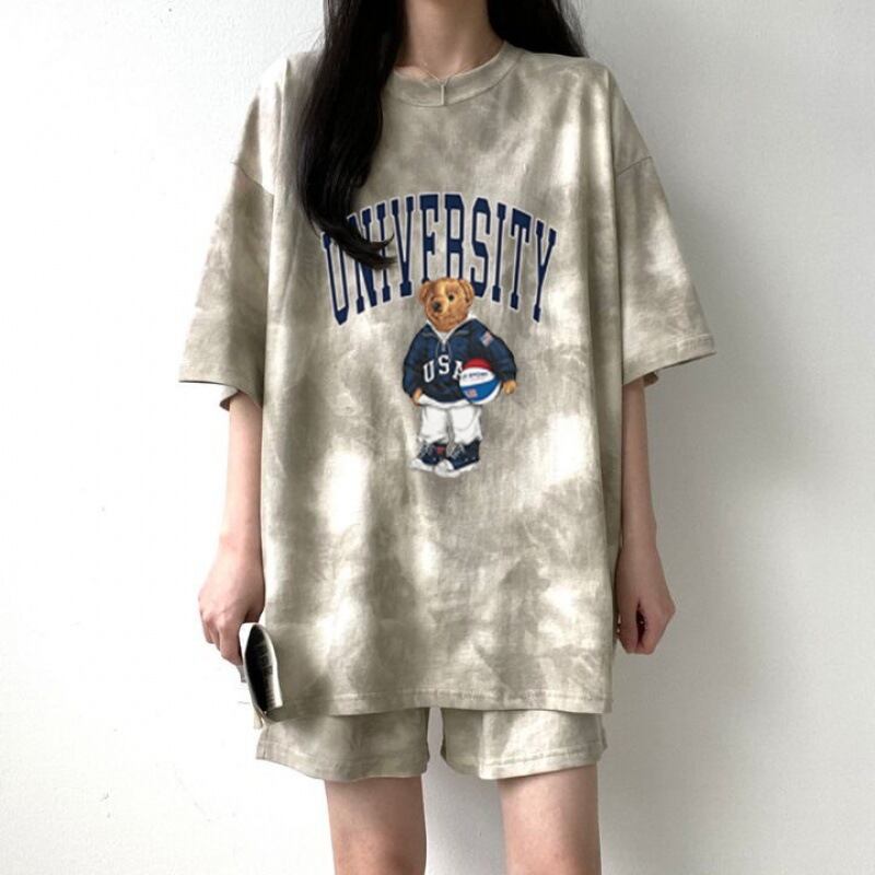 夏に嬉しい機能付き 全5色 軽くて涼しくて可愛い！ 半袖 Tシャツ ショートパンツ セットアップ ＜S-9269＞