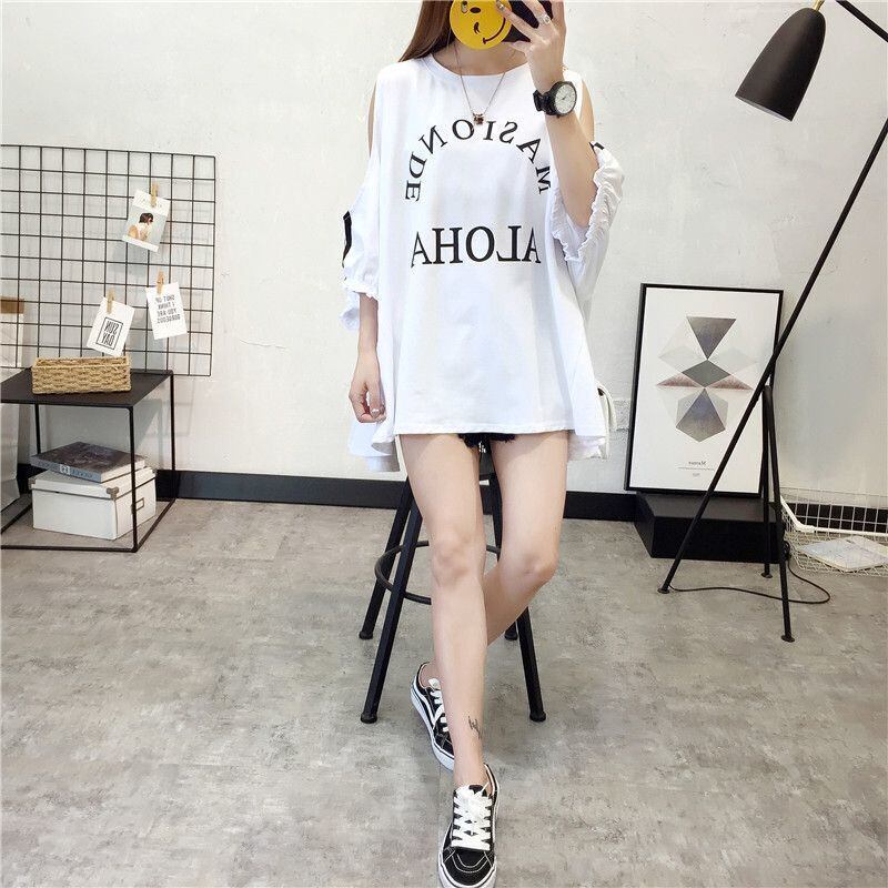 絶対欲しい ゆったり デザイン性抜群 ダブルプリント 2色半袖Tシャツ＜S-9087＞