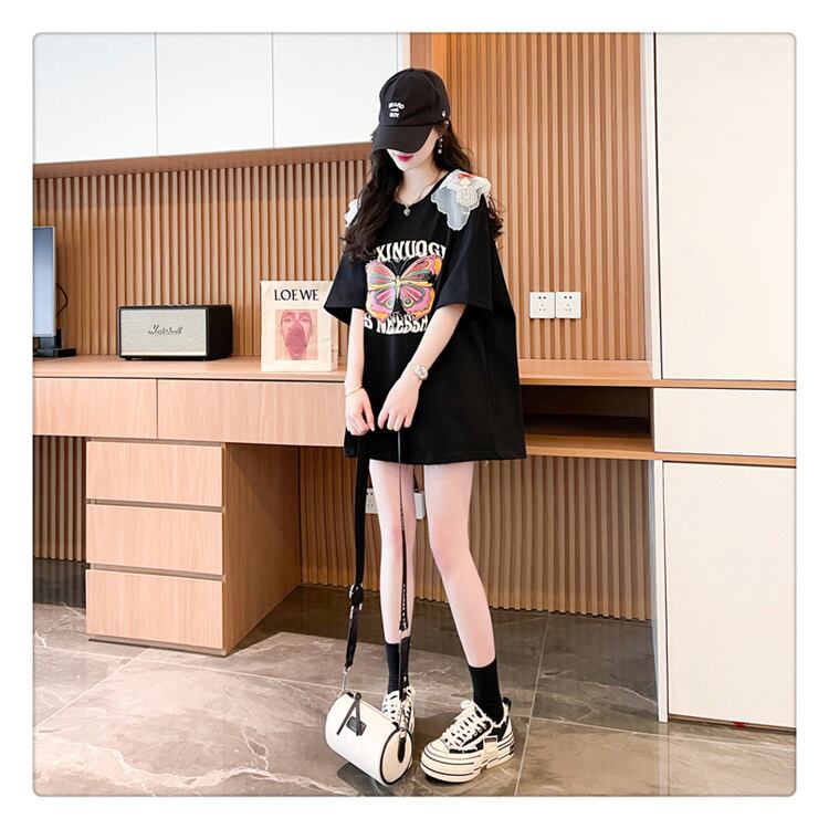 話題沸騰中 プリント ロゴ ゆったり 3色半袖Tシャツ＜S-8316＞