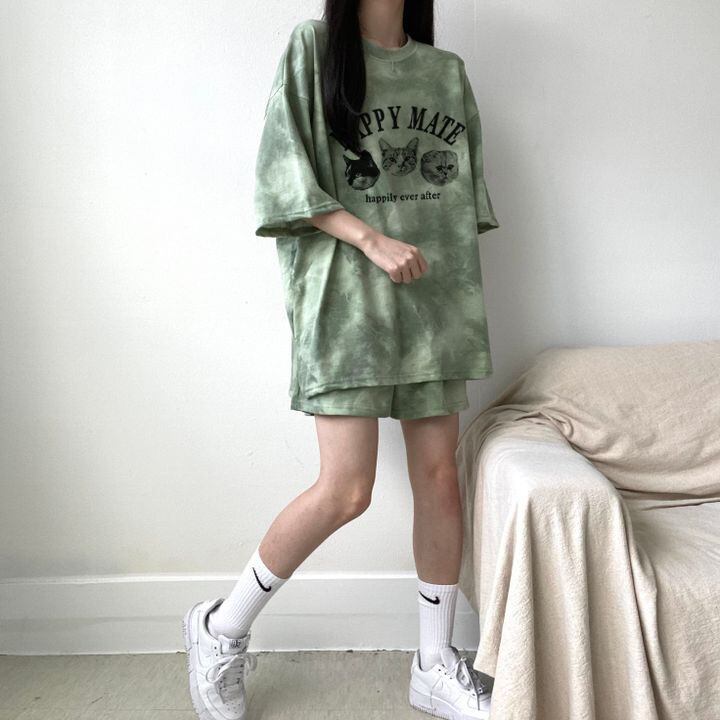 超人気 着心地良い どんな体型にも適合 カジュアル 全5色 半袖 Tシャツ ショートパンツ セットアップ ＜S-9268＞