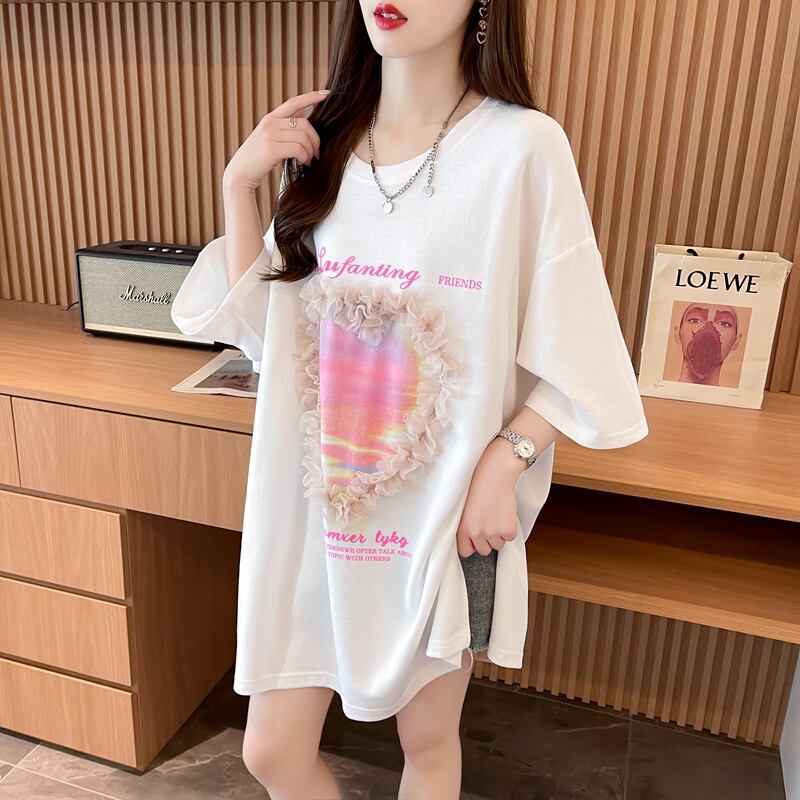 絶対欲しい プリント ロゴ ゆったり 3色半袖Tシャツ＜S-8315＞
