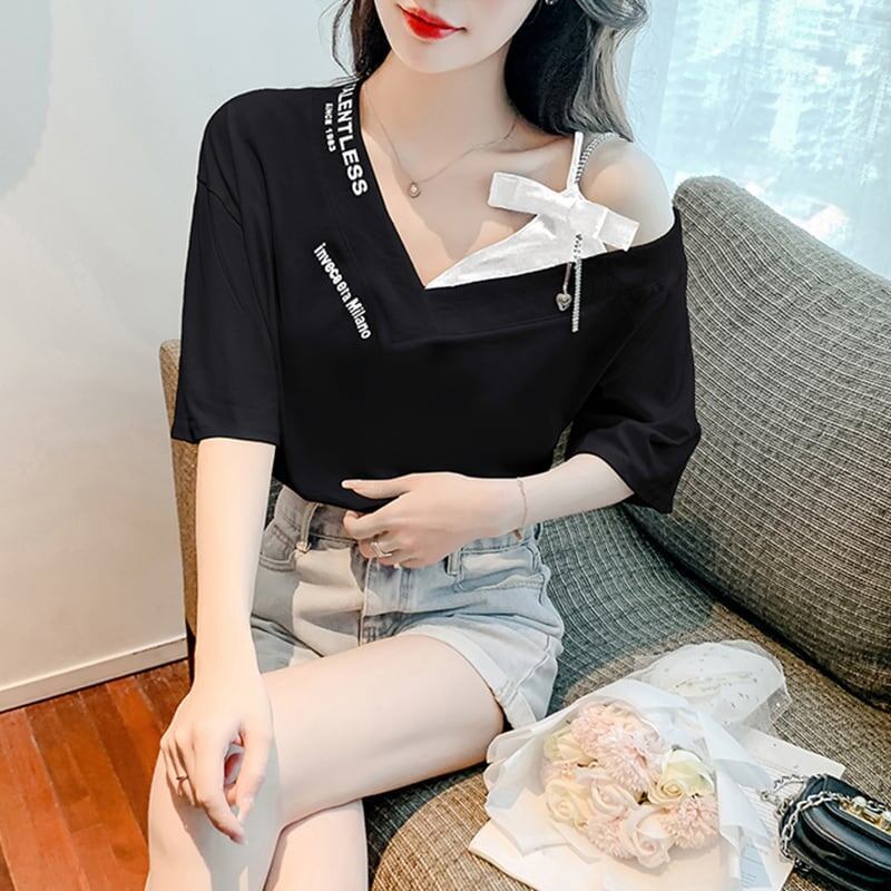 美人度アップ 3色選択可 チャーミング Tシャツ カットソー＜S-3267＞