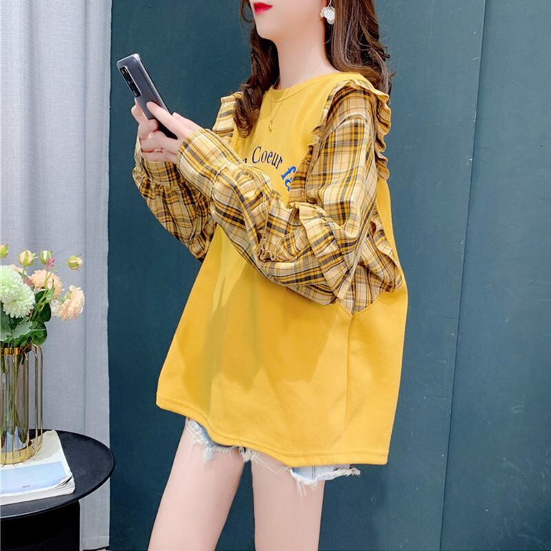 絶対欲しい 上質 ファッション フェイクレイヤード シャツ<S-6526>