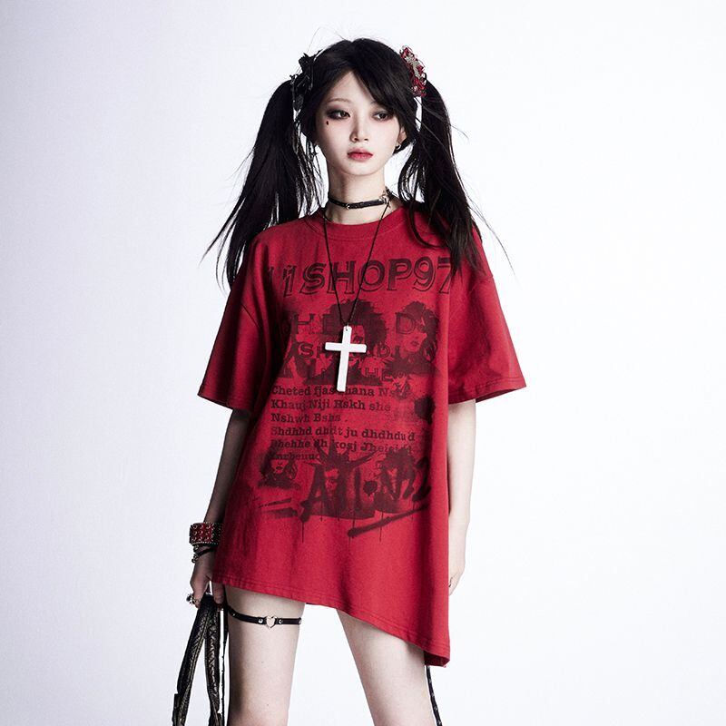 美人度アップ 絶対流行 売れ筋 早い者勝ち カジュアル 2色選択 Tシャツ<S-11522>