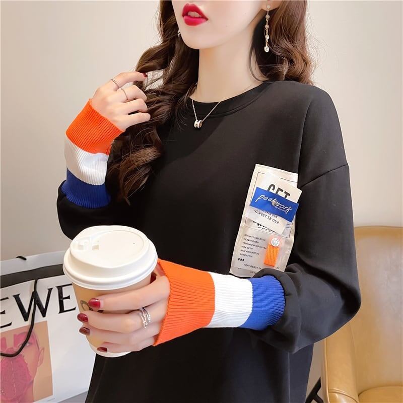 美感いっぱい 切り替え 好感度満載 プリント Tシャツ カットソー＜S-3669＞
