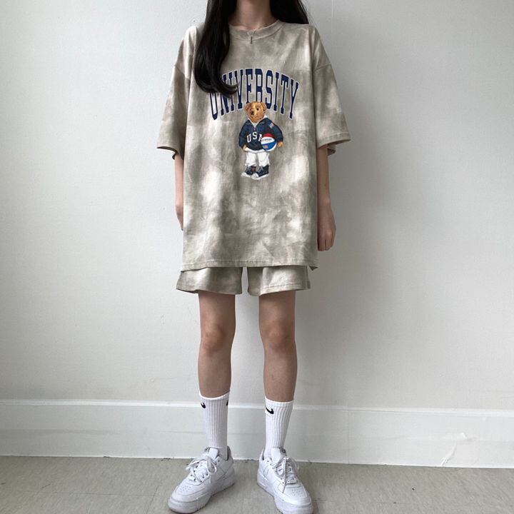 夏に嬉しい機能付き 全5色 軽くて涼しくて可愛い！ 半袖 Tシャツ ショートパンツ セットアップ ＜S-9269＞
