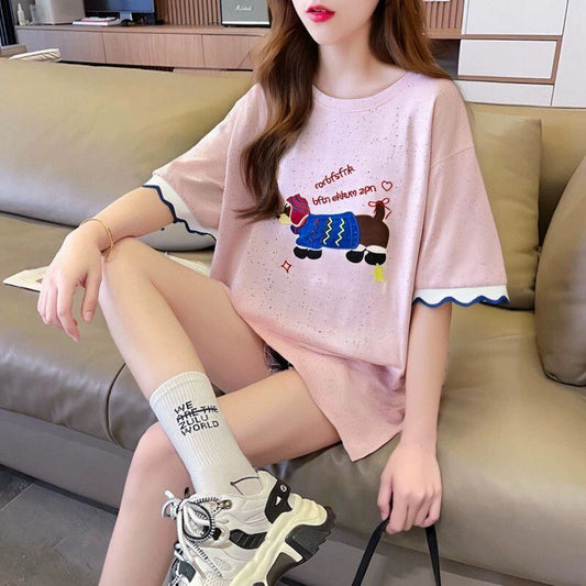 おすすめ 好感度UP 美人度アップ カジュアル 全4色 半袖 Tシャツ ＜S-11147＞