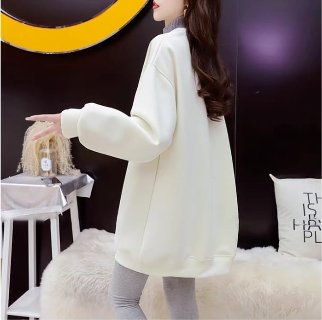 【裏起毛】大人可愛い 上質 ファッション ルーズスウェット<S-6318>