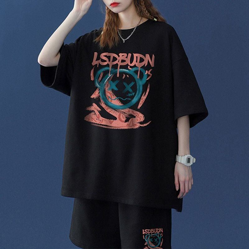 早い者勝ち  半袖Ｔシャツⅹパンツセット全4色 男女兼用<S-6554>