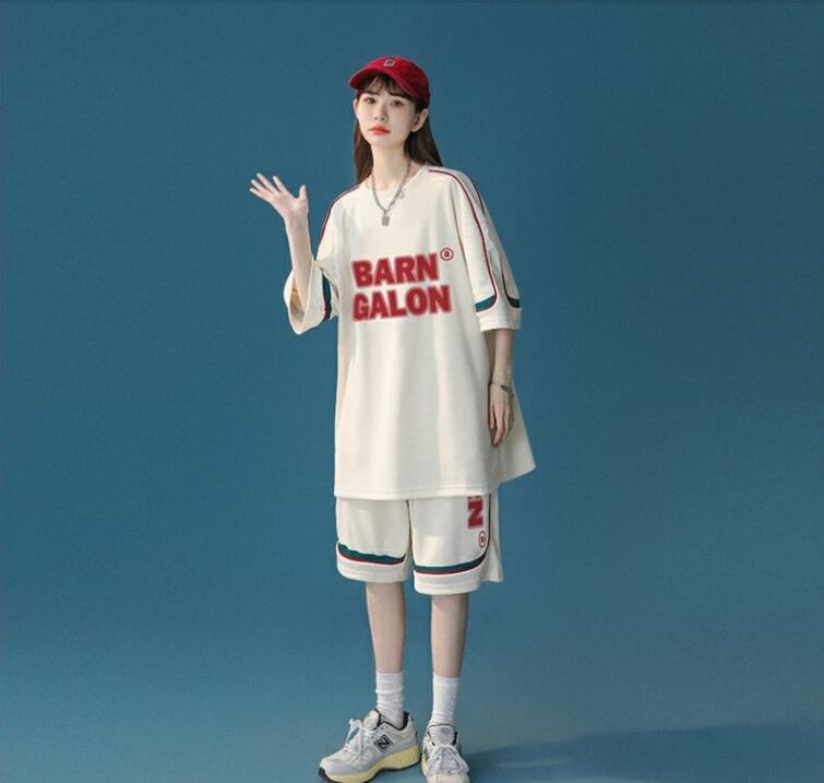大好評 ファッション カジュアル ルーズ半袖Ｔシャツⅹパンツセット<S-6539>