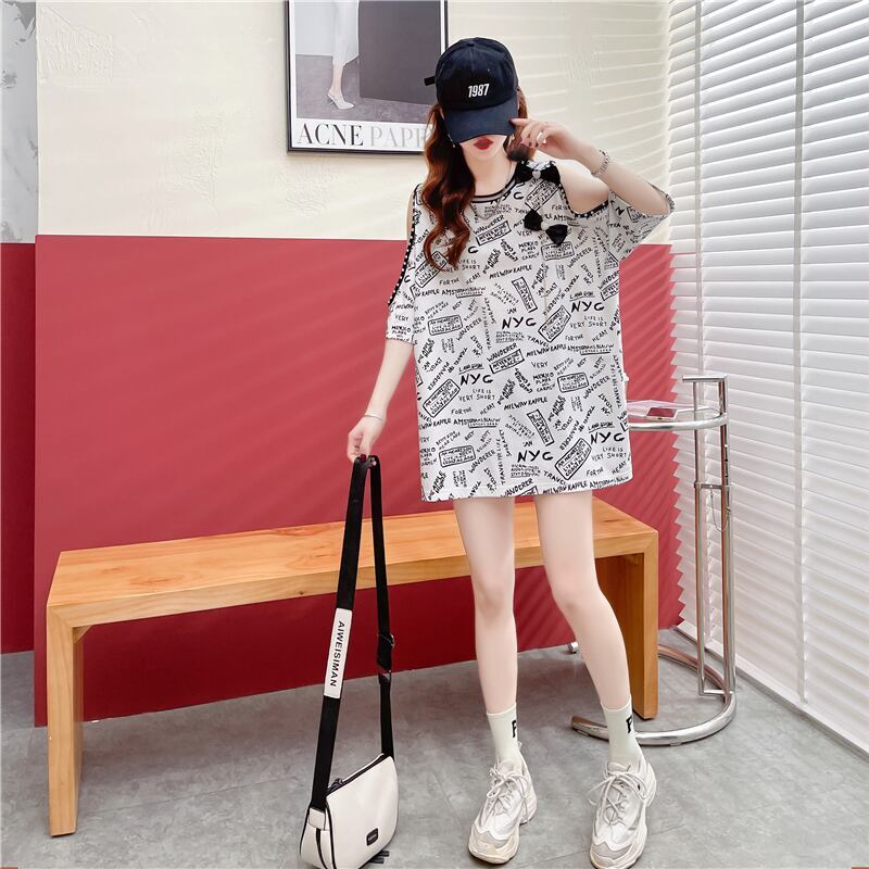 新商品 プリント ファッション 半袖Tシャツ カットソー＜S-8318＞