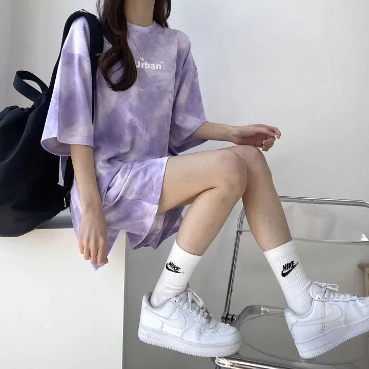売り切れ必至 絞り染め カジュアル モーダル 半袖Ｔシャツⅹパンツセット全4色 <S-8681>