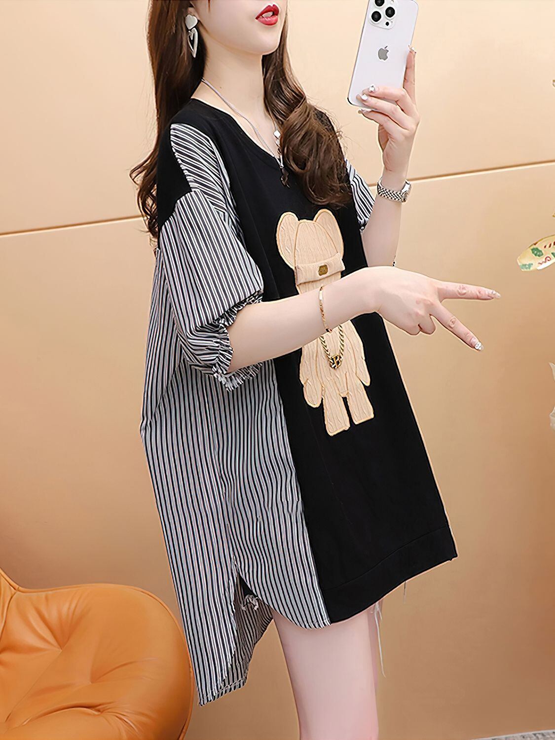 美人度アップ  ファッションルーズ 厚手フード付きパーカー全2色<S-4727>