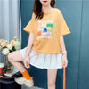 個性的なデザイン 切り替え 一目惚れ プリント Tシャツ カットソー＜S-3671＞