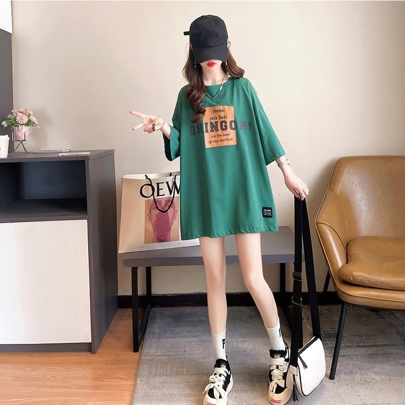 美人度アップ プリント ファッション Tシャツ カットソー＜S-3371＞