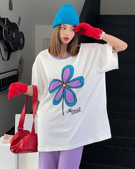 【新商品】大注目ビッグロゴ  ゆったりトップス 半袖Tシャツ全3色＜S-4917＞