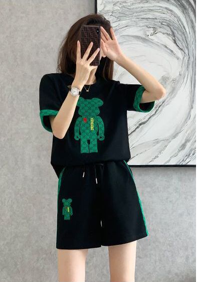 大好評 カジュアル 話題沸騰中 切り替え 全3色 半袖 Tシャツ ショートパンツ セットアップ ＜S-9007＞