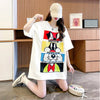 清純甘くて女子力UP ラウンドネック 一目惚れ カートゥーンプリント Tシャツ＜S-2817＞