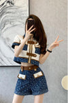 おすすめ おすすめ 話題沸騰中 上質 カジュアル 切り替え 半袖Ｔシャツ ショートパンツ セットアップ <S-11169>