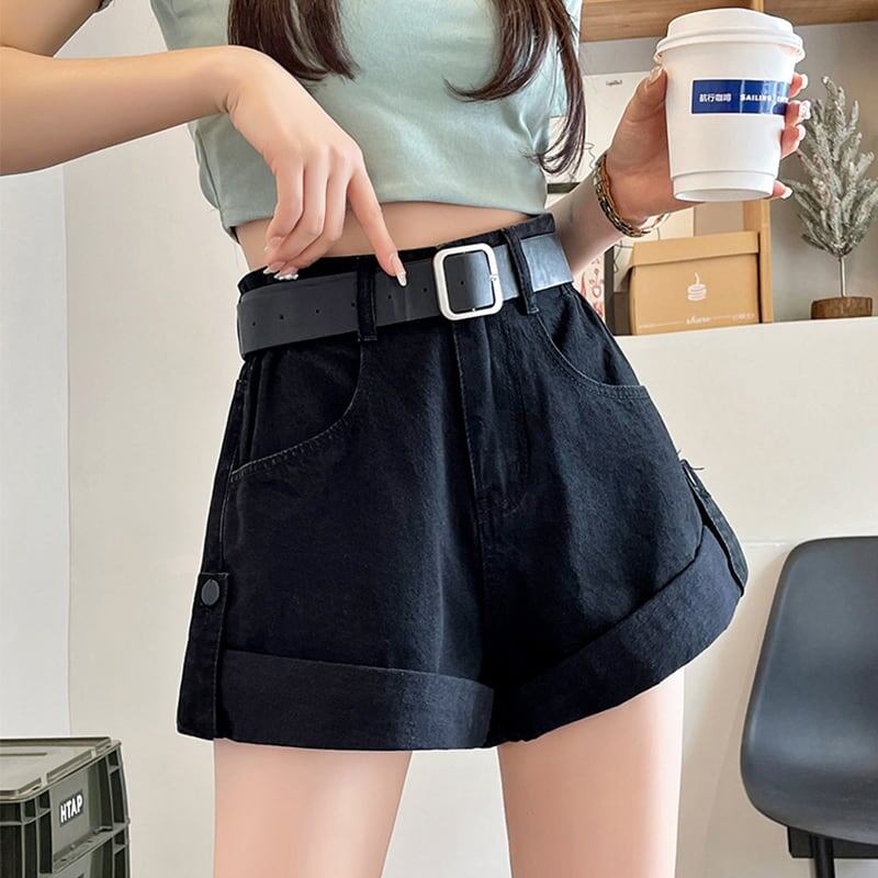 レトロ 一目惚れ 美腿効果抜群 ハイウエスト パンツ ボトムス＜S-3398＞