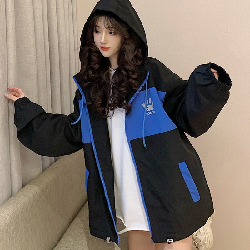 個性的なデザイン プリント 美感いっぱい 長袖 ジャケット ブルゾン＜S-2894＞