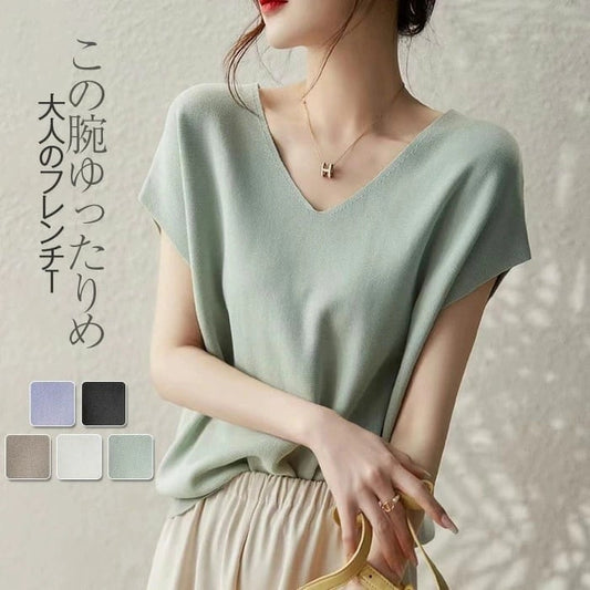 カジュアル 全6色 エレガント 半袖 Tシャツ <S-11810>