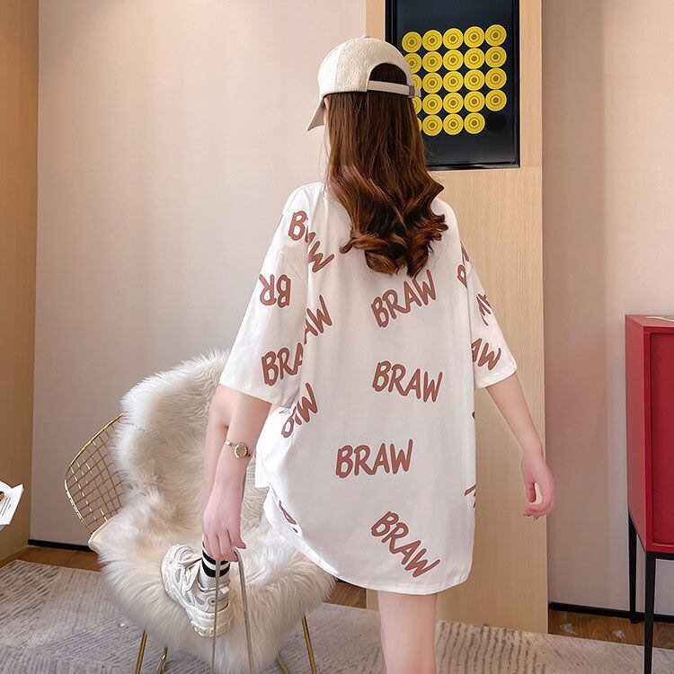 新商品 ラウンドネック 好感度満載 プリント Tシャツ カットソー＜S-8477＞