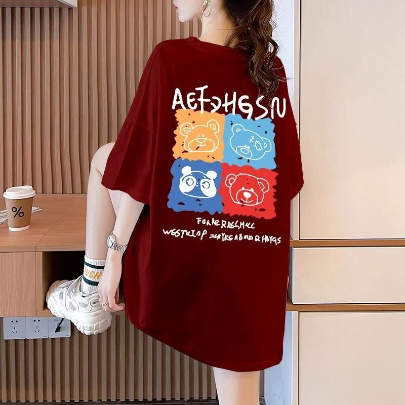 大活躍 プリント カジュアル 5色選択 半袖Tシャツ＜S-8584＞