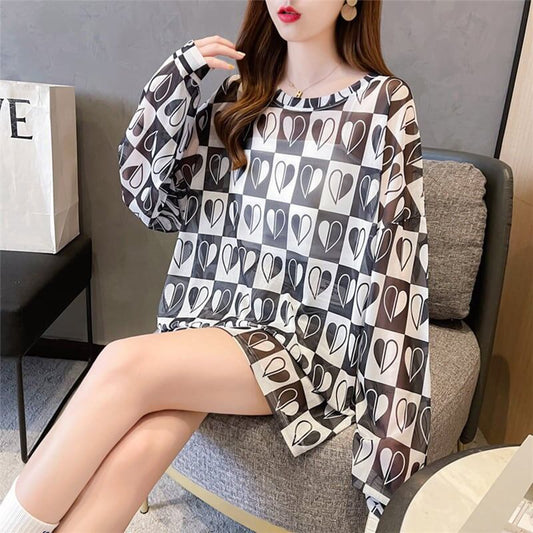 好感度満載 ラウンドネック 美感いっぱい プリント Tシャツ カットソー＜S-2869＞