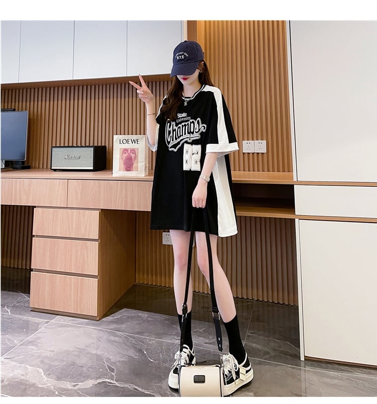 絶対流行 一目惚れ 個性的なデザイン 2色選択可 プリント Tシャツ カットソー＜S-8279＞