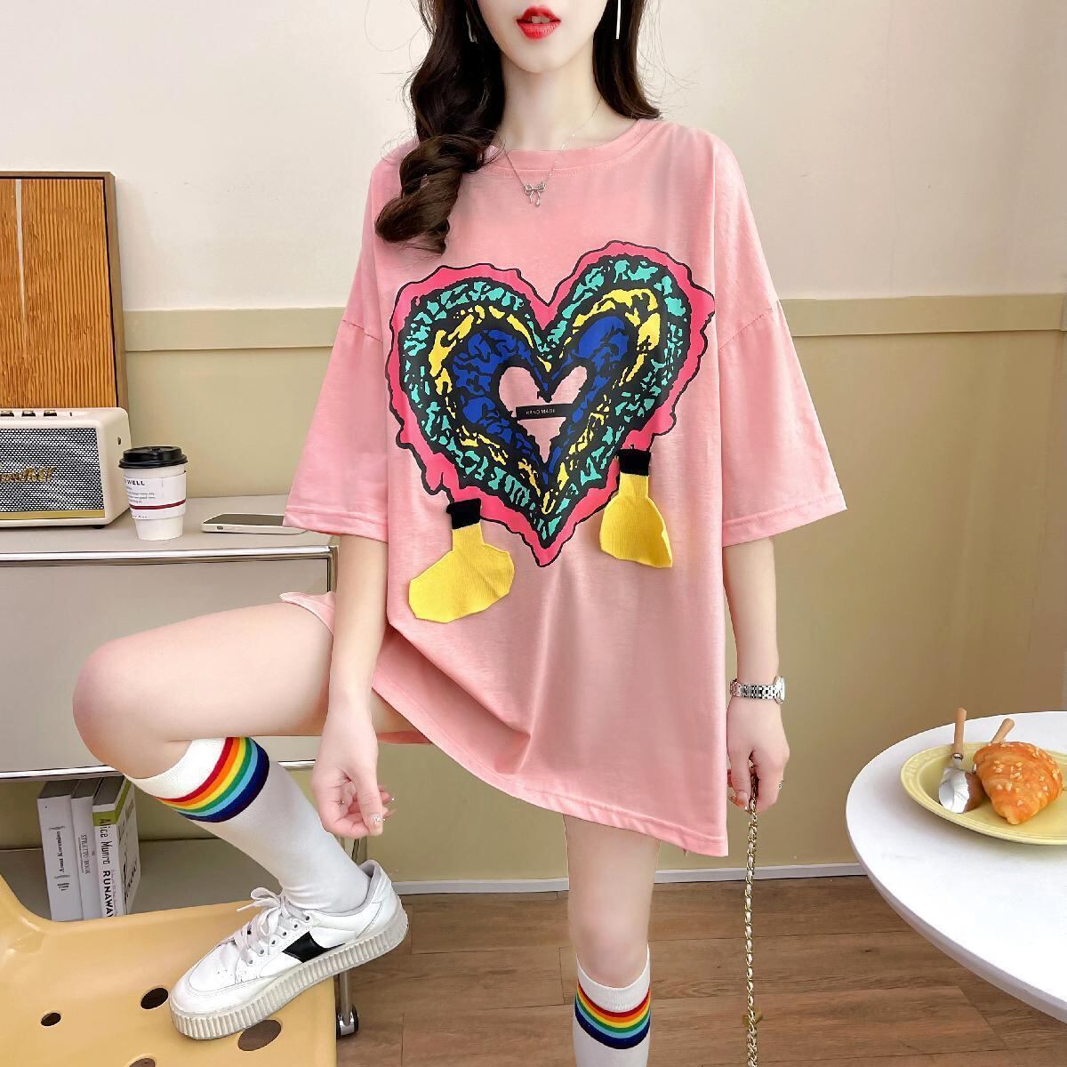 おすすめ シンプル カジュアル ゆったり 半袖Tシャツ＜S-8136＞