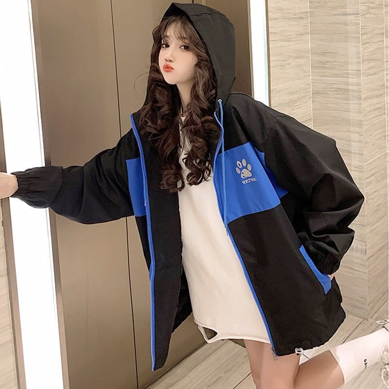 個性的なデザイン プリント 美感いっぱい 長袖 ジャケット ブルゾン＜S-2894＞