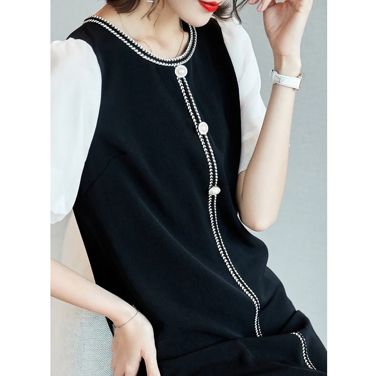 売れ筋 カジュアル 好感度UP 半袖 Tシャツ ワンピース ＜S-11725＞