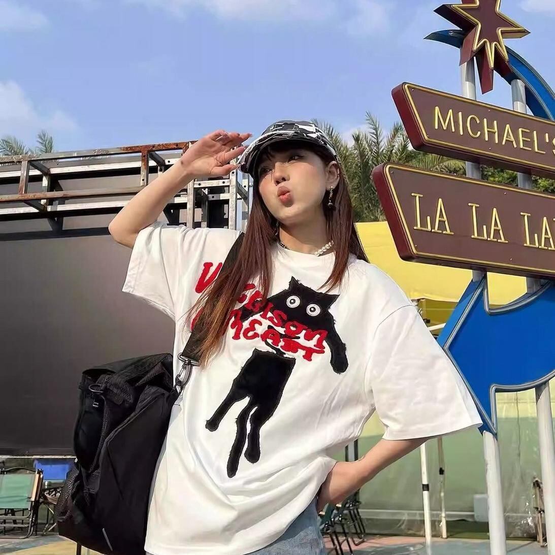 絶対流行 カジュアル 早い者勝ち 2色選択 Tシャツ<S-11106>
