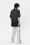 見逃し厳禁 ファッション ストリート系 ヴィンテージ加工 アルファベット プリントTシャツ ＜S-2921＞