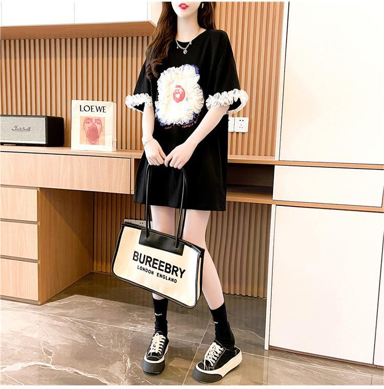 デザインセンスレースステッチTシャツ半袖新しいスタイル<S-2932>
